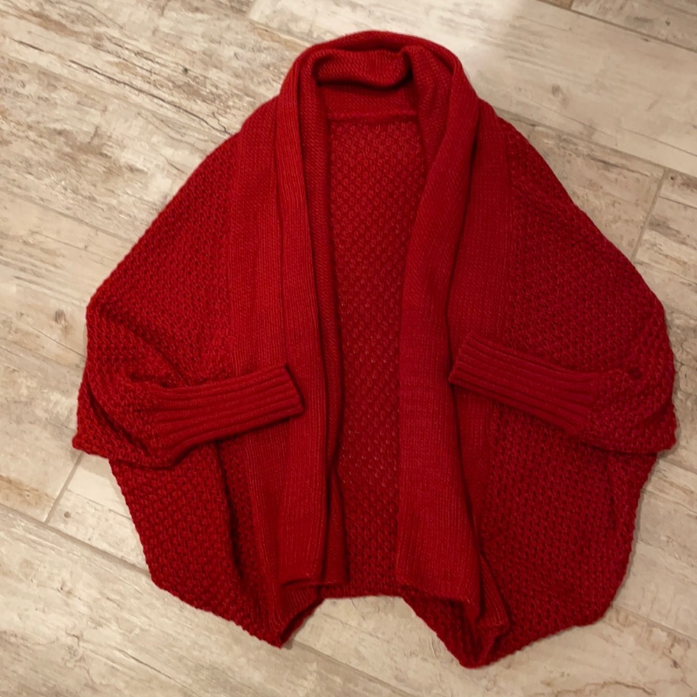 Stunning Red Shawl Cardigan